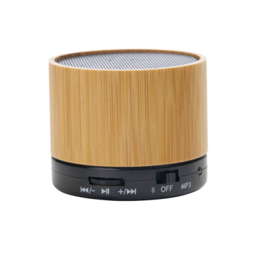 Caixa de som Bluetooth em Bambu