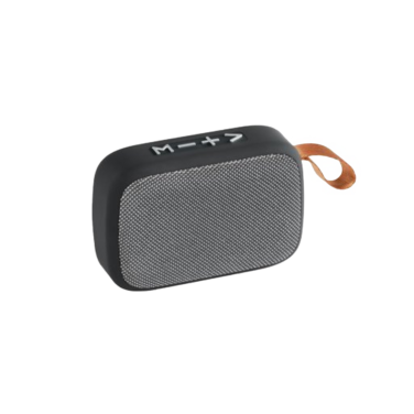 Caixa de Som Bluetooth com microfone em ABS e tecido em poliéster