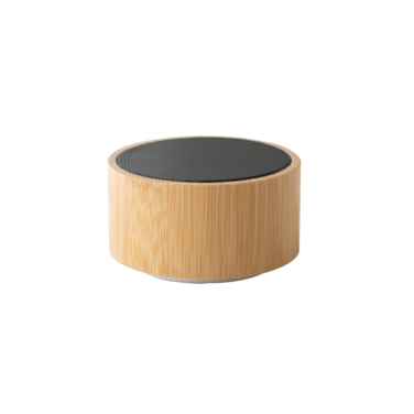 Caixa de Som Bluetooth em bambu e ABS