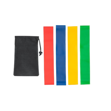 Conjunto de 4 bandas elásticas com bolsa de Tnt