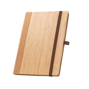 Caderno A5 de capa dura em folha de bambu