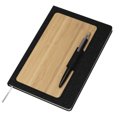 Caderno de anotações com suporte