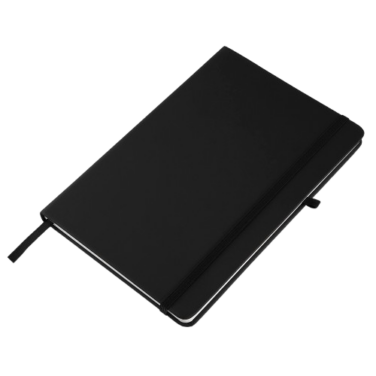 Caderno em couro sintético pautado