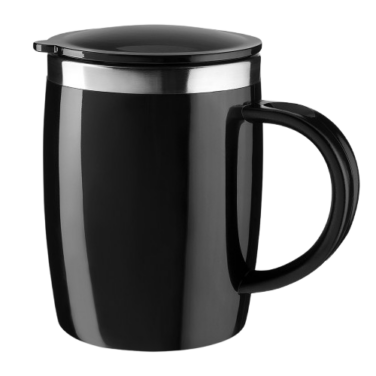 Caneca plástica com área interna de inox 400 ml
