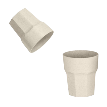 Copo em fibra de arroz (60%) e PP (40%) 400 ml
