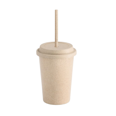 Copo de viagem em fibra de bambu 350 ml