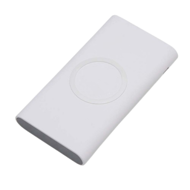 Bateria portátil 8000mAh com Carregamento via Indução ou via Cabo