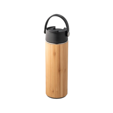 Garrafa térmica em bambu 440 ml