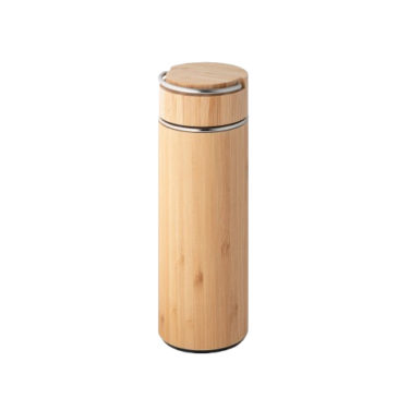 Garrafa térmica em bambu 440 ml