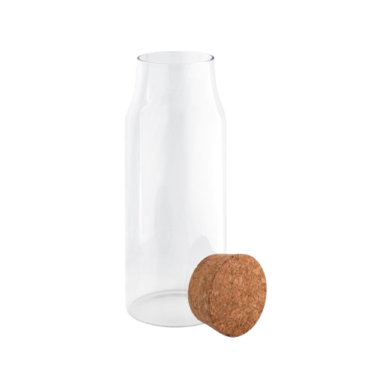 Garrafa em vidro borosilicato com tampa em cortiça 1 L