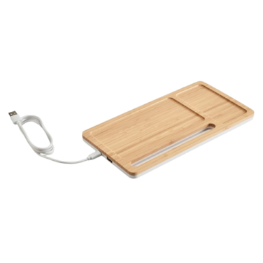 Organizador de mesa com wireless, hub USB e suporte para celular