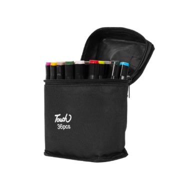 Kit Canetas Marcadoras Pontas Duplas 36 Cores