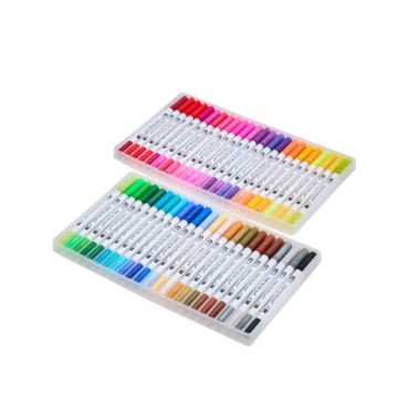 Kit Canetinhas Ponta Dupla Com 48 Cores