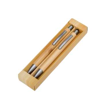 Kit Ecológico Caneta e Lapiseira Bambu