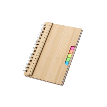 Caderno de capa dura em bambu