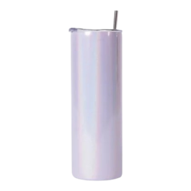 Copo térmico cintilante com tampa e canudo 550 ml