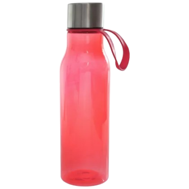 Garrafa plástica com tampa de inox 600 ml