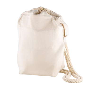 Saco mochila em algodão cru