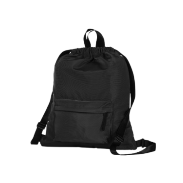 Saco mochila em poliéster com detalhes em nylon