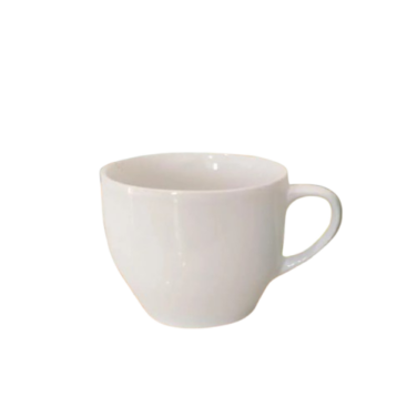Xícara de porcelana para Cha e Café na cor branca em 170 ml