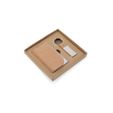 Conjunto chaveiro e porta cartões